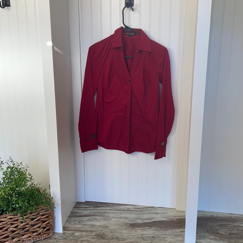 Express Design Studio Blouse, Cranberry Size S